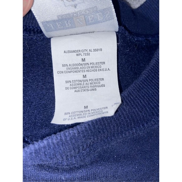 Vintage Softball Crewneck Sweatshirt Women’s Medium Navy Blue Jerzees NSA - Picture 3 of 4